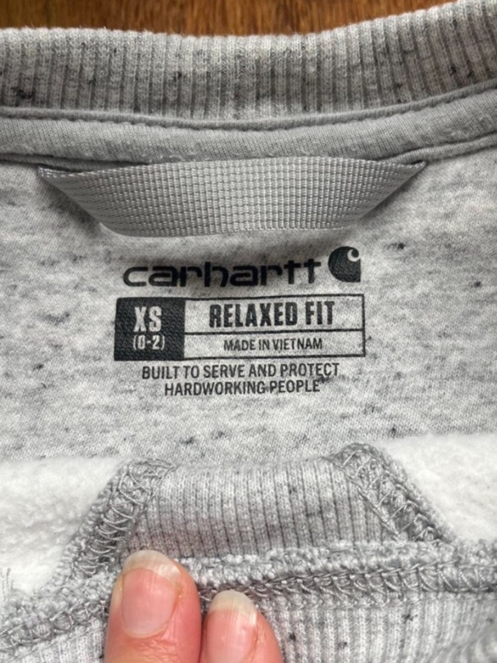 NWOT Carhartt crewneck cozy grey size XS - Picture 4 of 6